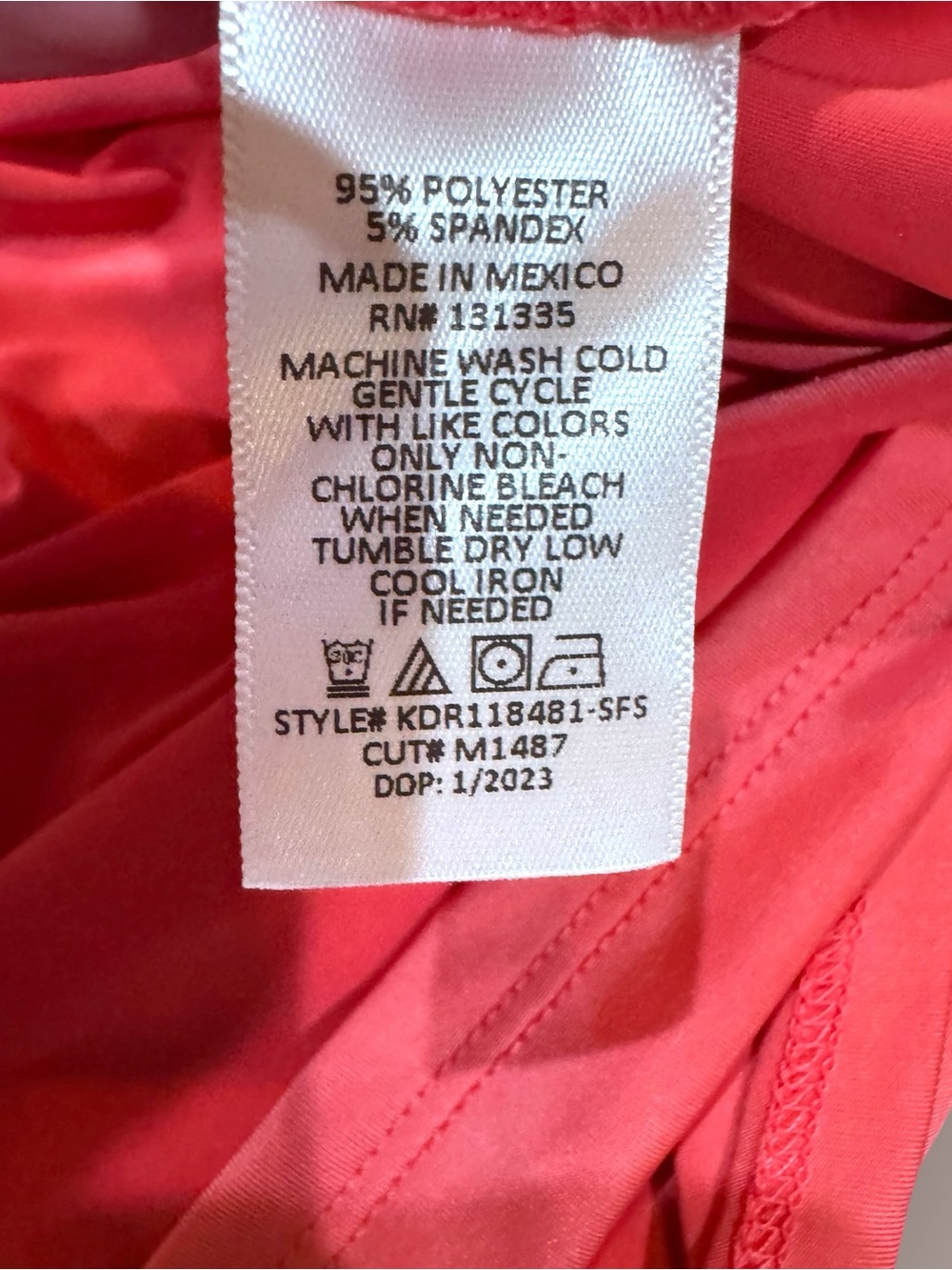 Socialite Coral Tie-Shoulder Pink Stretchy Lightweight Dress Medium NWT - Picture 6 of 6